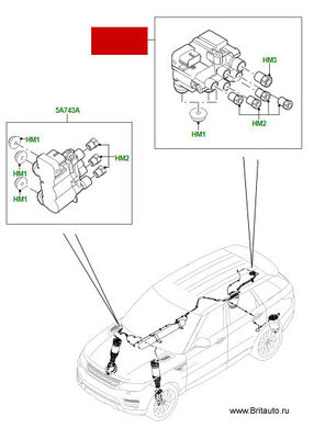 Клапан подвеса воздуха Range Rover L405 L494 преграждает OEM LR070246